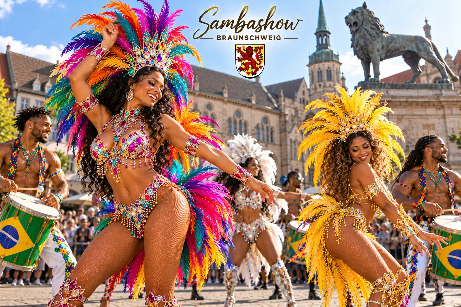 Sambashow Braunschweig – brasilianische Sambatänzerinnen, Trommler und Capoeira für Firmenfeiern, Hochzeiten und Stadtfeste in der Löwenstadt