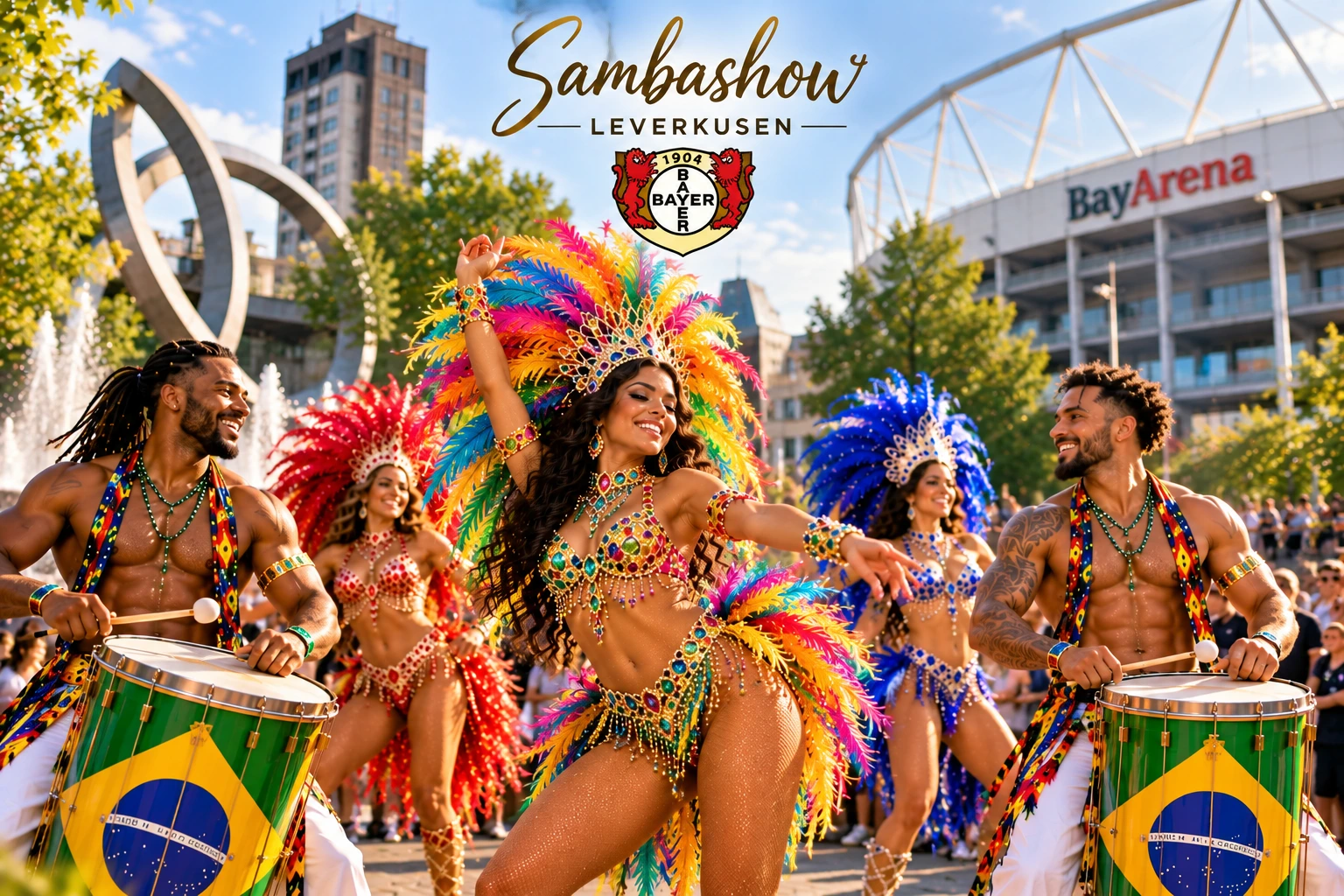 Sambashow Leverkusen – Brasil Show Köln mit brasilianischen Sambatänzerinnen, Trommlern und Capoeira für Firmenfeiern und Events