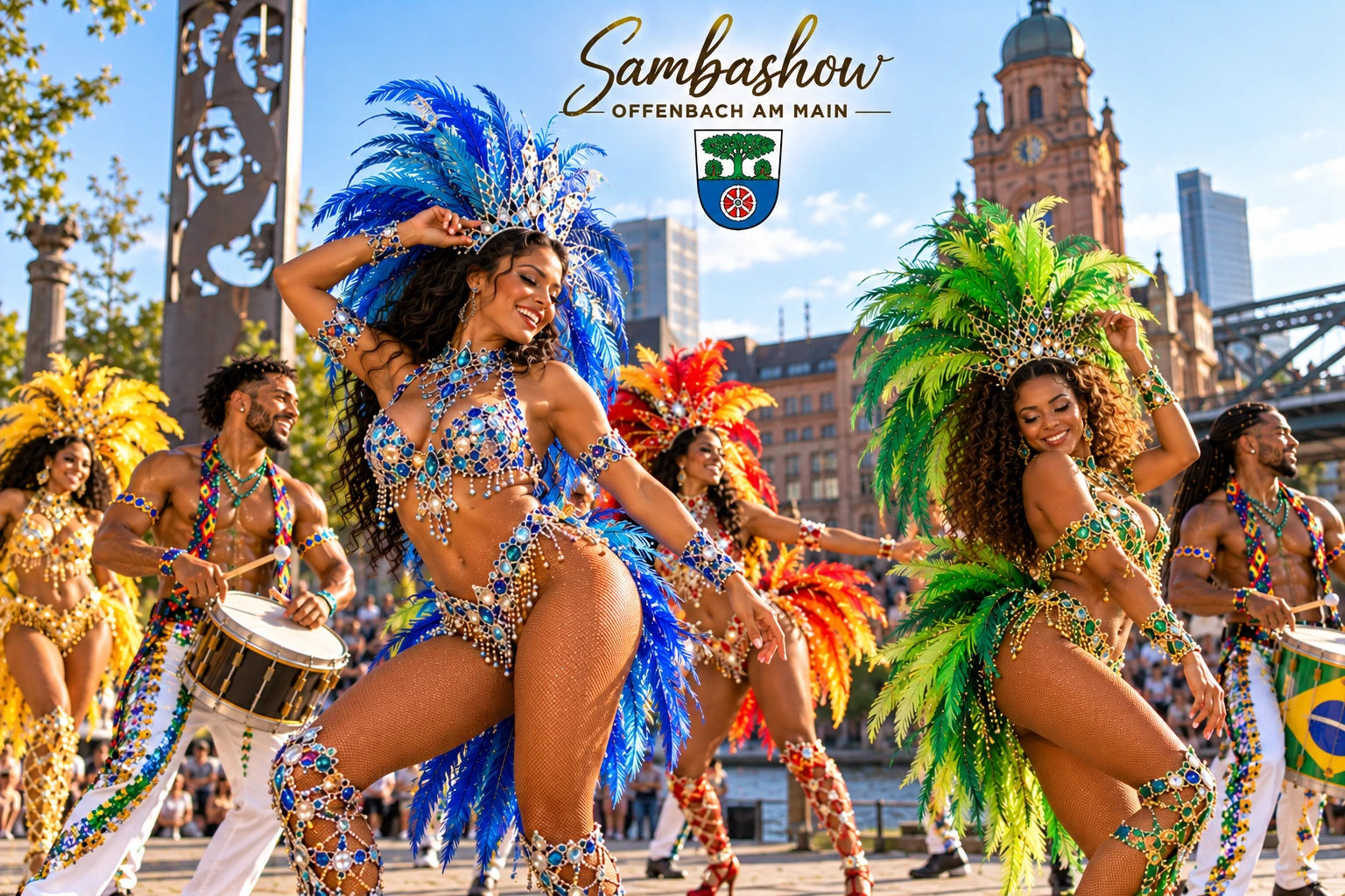 Sambashow Offenbach am Main – brasilianische Sambatänzerinnen, Trommler und Capoeira für Firmenfeiern, Hochzeiten und Stadtfeste im Rhein-Main-Gebiet