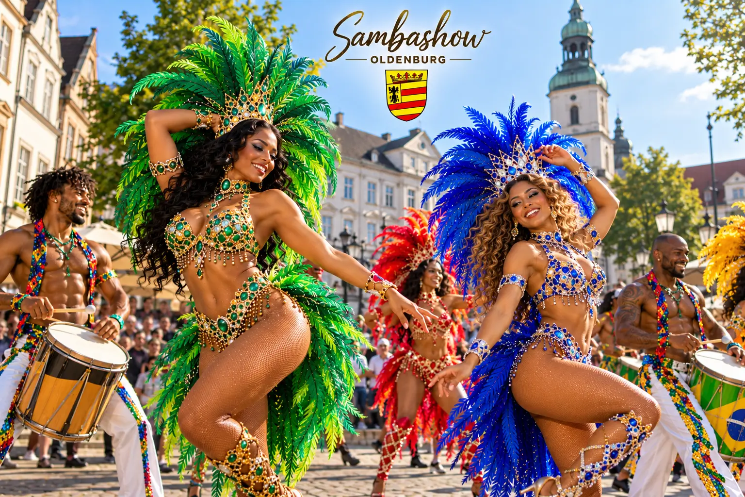Sambashow Oldenburg – brasilianische Sambatänzerinnen, Trommler und Capoeira für Hochzeiten, Firmenfeiern und Veranstaltungen im Oldenburger Land