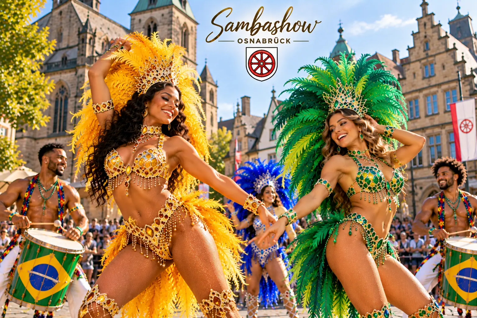 Sambashow Osnabrück – Brasil Show Köln mit brasilianischen Sambatänzerinnen, Trommlern und Capoeira für Firmenfeiern, Hochzeiten und Stadtfeste