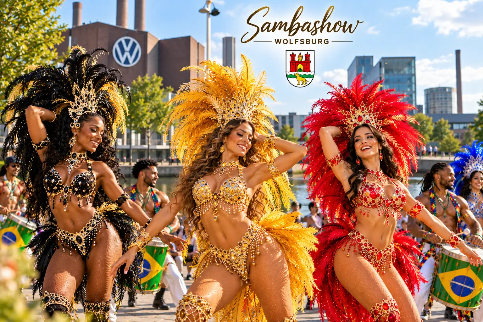 Sambashow Wolfsburg – brasilianische Show mit Sambatänzerinnen, Trommlern und Capoeira für Firmenfeiern, Hochzeiten und Veranstaltungen