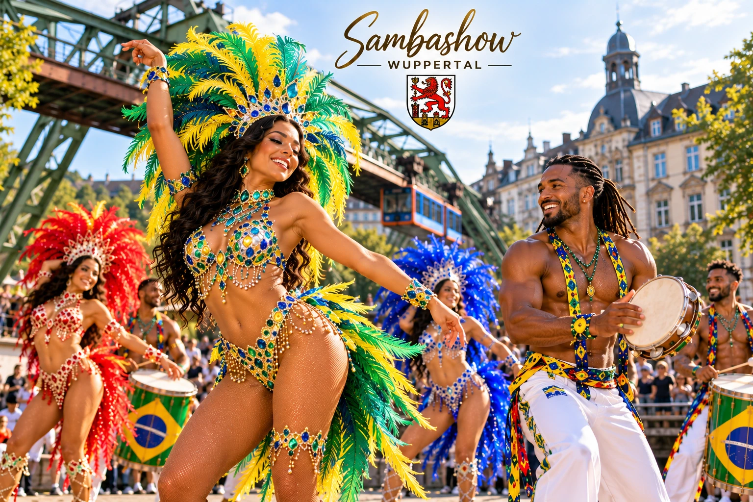 Sambashow Wuppertal – Brasil Show Köln mit Sambatänzerinnen, brasilianischen Trommlern und Capoeira für Veranstaltungen im Bergischen Land