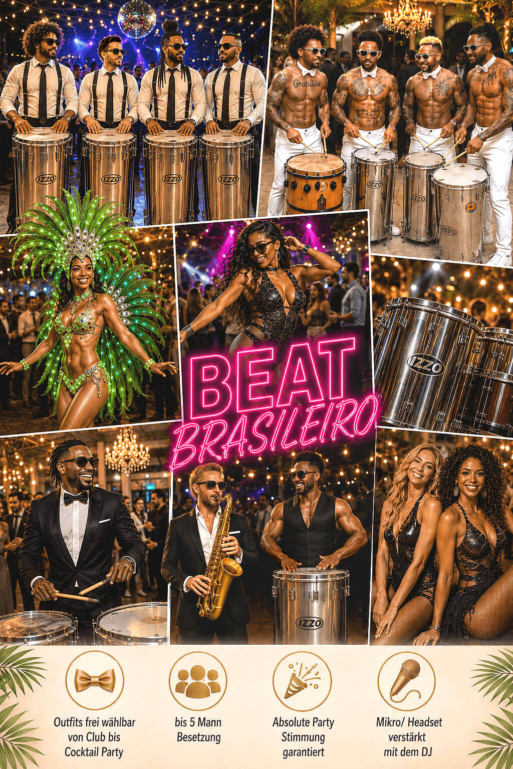 Night Drummer – Brasilianische Trommler bei einer Clubshow