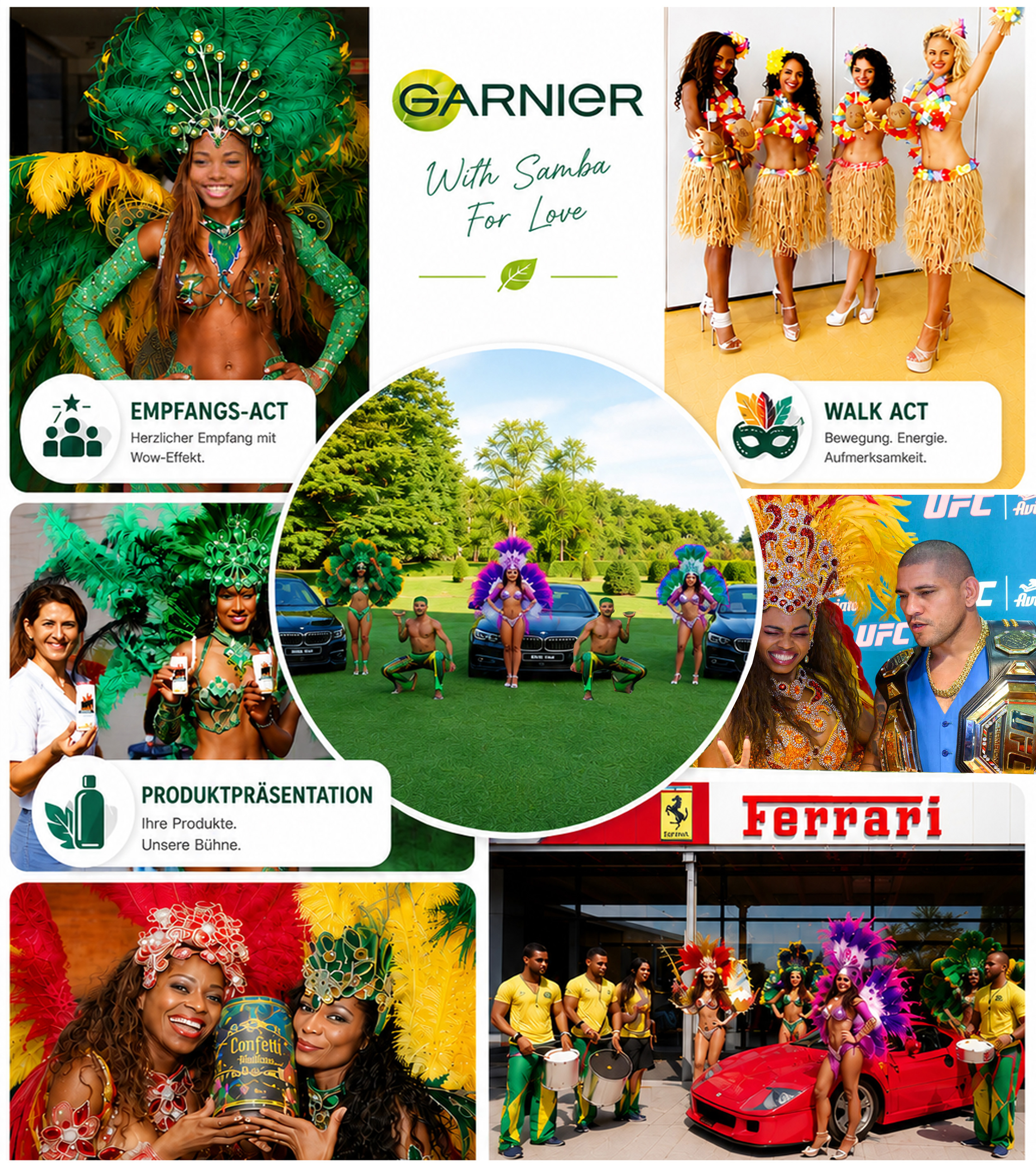Brasilianische Promotion und Walking Act – Brasil Show Köln